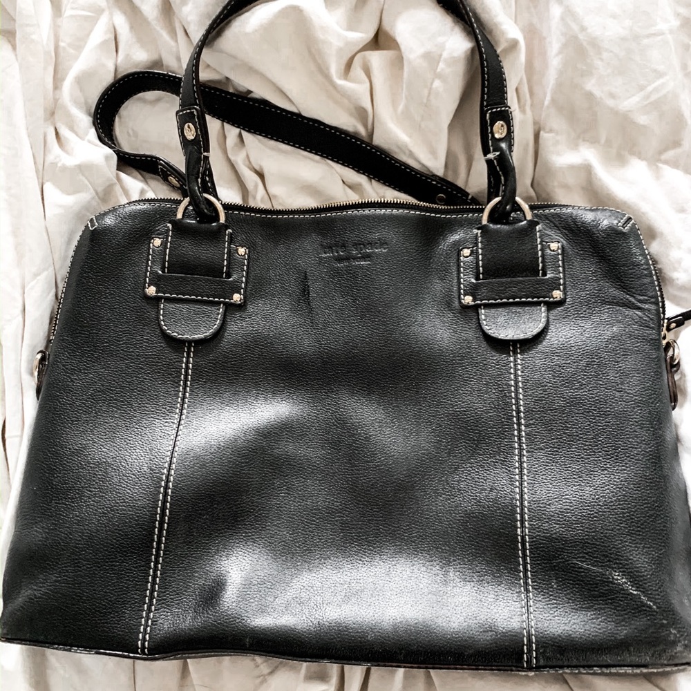 Kate Spade Black Leather Laptop Bag